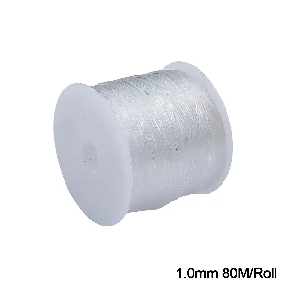 1.0mm transparent white about 80 meters/roll,chaincharmsupply.com