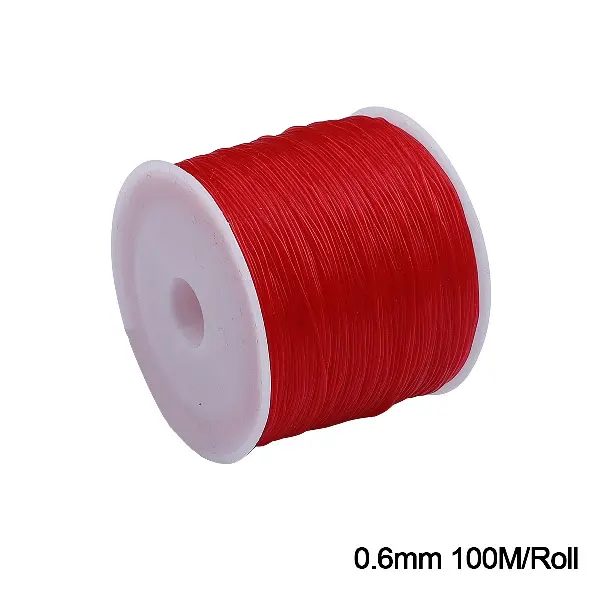 0.6mm red about 100 meters/roll,chaincharmsupply.com