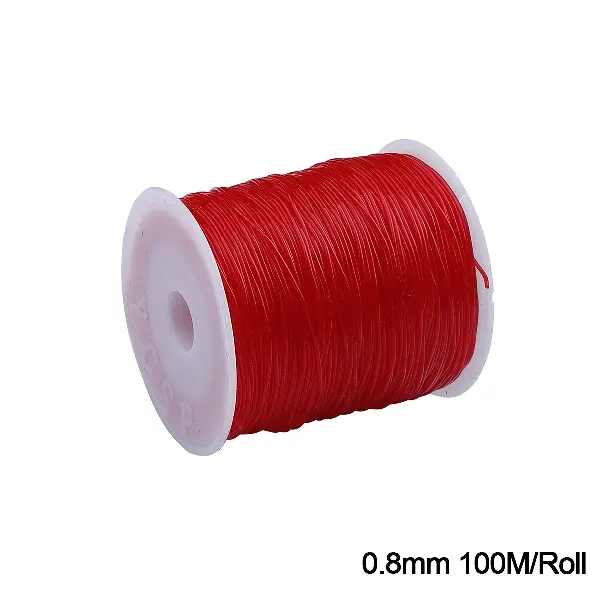 0.8mm red about 100 meters/roll,chaincharmsupply.com