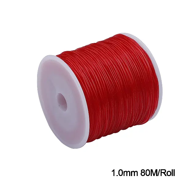 1.0mm red about 80 meters/roll,chaincharmsupply.com