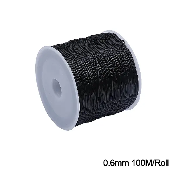 0.6mm black about 100 meters/roll,chaincharmsupply.com