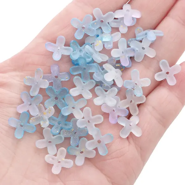 Shui Tian Yise - 9mm, hole diameter about 1mm, 10g/pack, about 80 pieces,chaincharmsupply.com