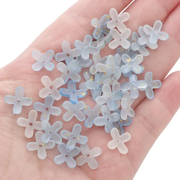 The blue sky is as clear as a wash - 9mm, pore size is about 1mm, 10g/pack, about 80 pieces,chaincharmsupply.com