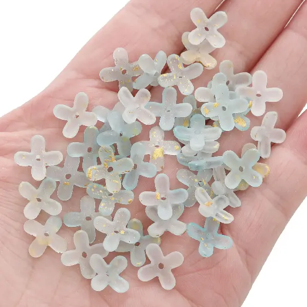 Bihaiqingtian-9mm, hole diameter about 1mm, 10g/pack, about 80 pieces,chaincharmsupply.com