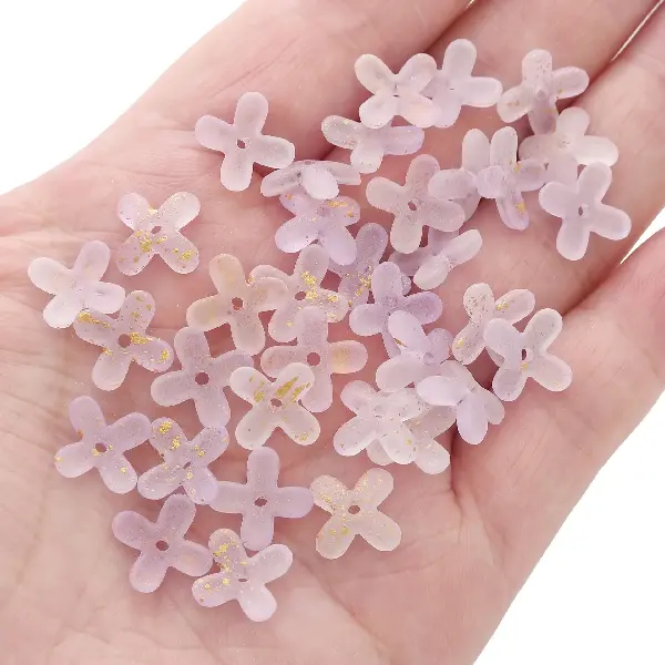 Purple Qi Xiren-9mm, hole diameter about 1mm, 10g/pack, about 80 pieces,chaincharmsupply.com