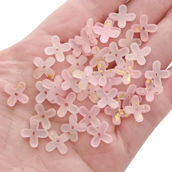 Taozhiyaoyao-9mm, hole diameter about 1mm, 10g/pack, about 80 pieces,chaincharmsupply.com