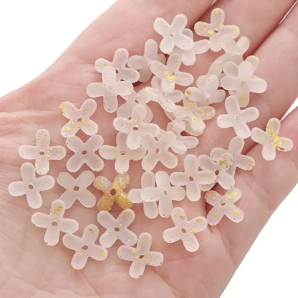 Qingfeng Mingyue-9mm, hole diameter about 1mm, 10g/pack, about 80 pieces,chaincharmsupply.com