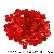 Mixed Buttons, Resin Children's Diy Stickers, Toddlers' Handmade Flowers, Color - Big red color 50g/pack, about 50-100 pieces