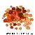 Mixed Buttons, Resin Children's Diy Stickers, Toddlers' Handmade Flowers, Color - Orange color 50g/pack, about 50-100 pieces