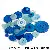 Mixed Buttons, Resin Children's Diy Stickers, Toddlers' Handmade Flowers, Color - Blue color 50g/pack about 50-100 pieces