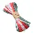 Manufacturer 3-4mm Cotton Thread Wholesale Segment Dyeing Gradient Core-spun Braided - Red and green color - about 3mm thick, 10 meters/pack