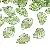 Acrylic Mini Small Leaf Hand Beads Diy Handmade Necklace Bracelet - 9x13mm, hole diameter about 1mm, light green, 10 pcs/pack