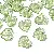 Acrylic Mini Small Leaf Hand Beads Diy Handmade Necklace Bracelet - 15x14mm, hole diameter about 1mm, light green, 10 pcs/pack