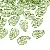 Acrylic Mini Small Leaf Hand Beads Diy Handmade Necklace Bracelet - 11x18mm, hole diameter about 1mm, light green, 10 pcs/pack
