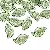 Acrylic Mini Small Leaf Hand Beads Diy Handmade Necklace Bracelet - 11x19mm, hole diameter about 1mm, green, 10 pcs/pack