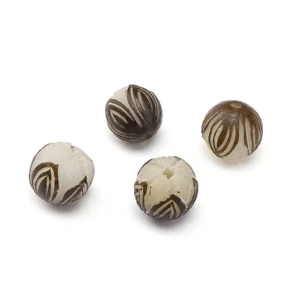 Bodhi root lotus with skin 1 piece/pack 12mm hole diameter about 1.5mm,chaincharmsupply.com