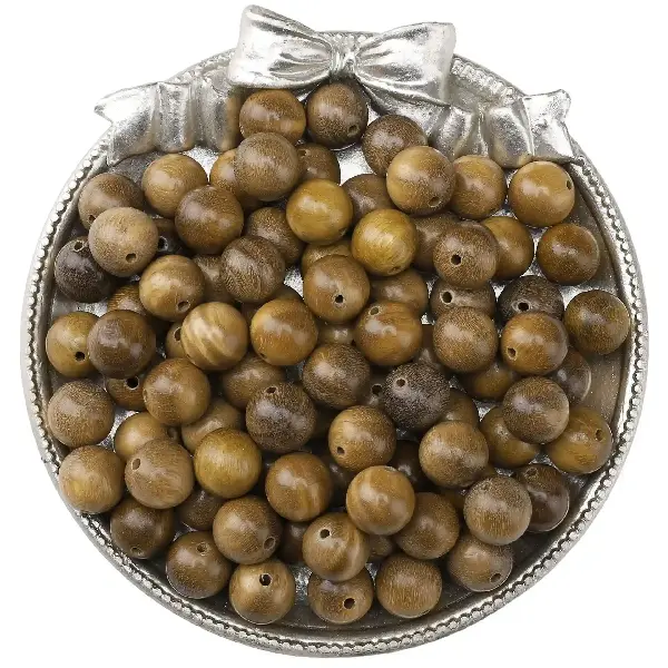 Green sandalwood 10 pieces/pack 10mm hole diameter about 1.5mm,chaincharmsupply.com