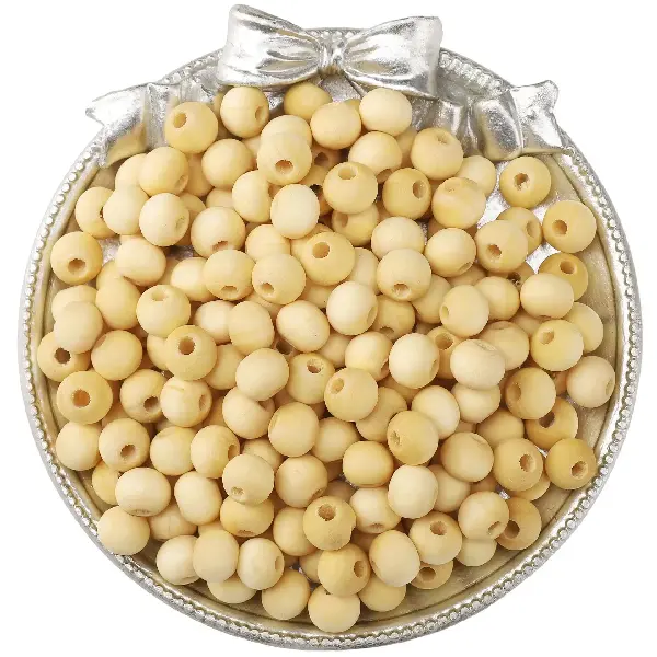 Milky wood 20 pieces/pack 8mm hole diameter about 2mm,chaincharmsupply.com