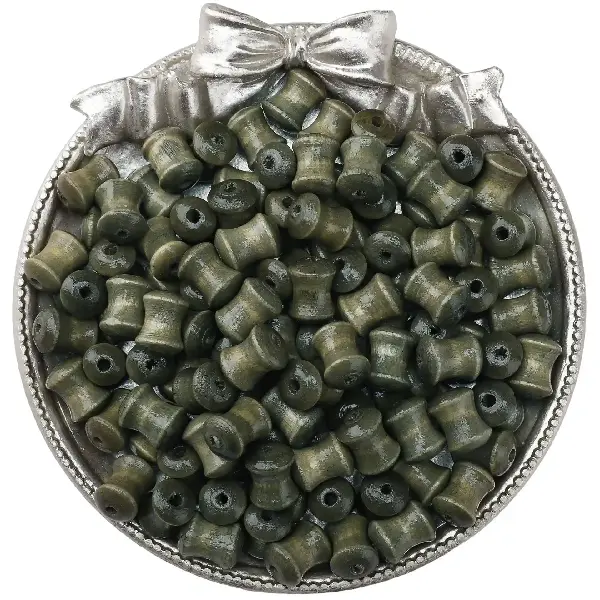 Green bamboo 20 pieces/pack 8x10mm hole diameter about 2mm,chaincharmsupply.com