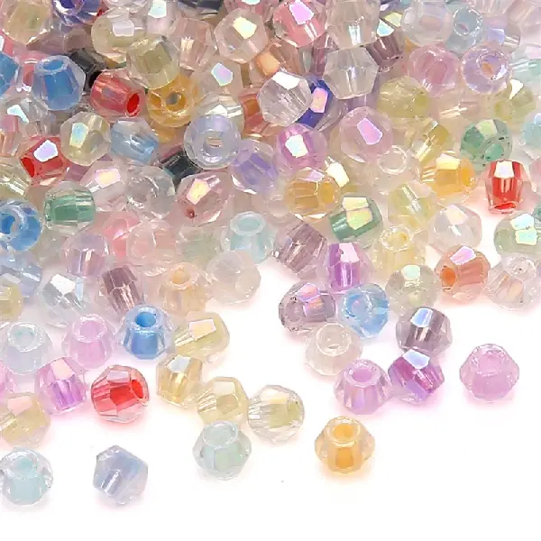 Randomly mixed colors - 10g/pack, about 135 pieces, 4mm, aperture 1.2mm,chaincharmsupply.com