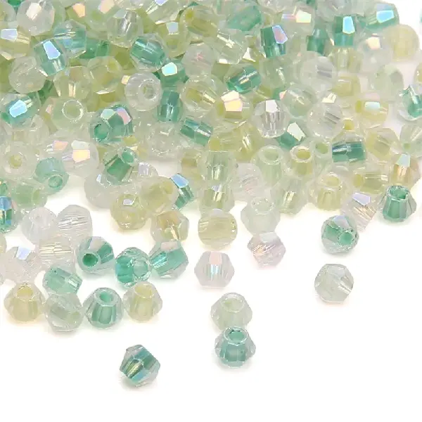 HJ Green Light Forest-10g/pack, about 135 pieces, 4mm, aperture 1.2mm,chaincharmsupply.com
