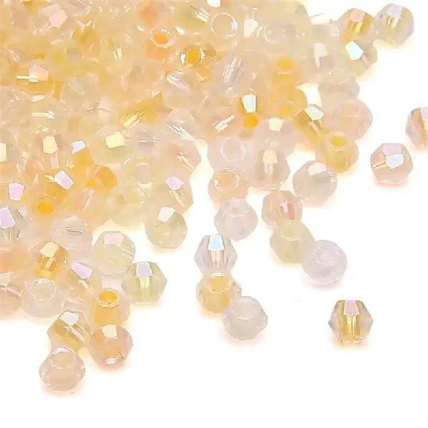 HJ Platinum Champagne-10g/pack, about 135 pieces, 4mm, aperture 1.2mm,chaincharmsupply.com