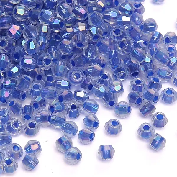 HJ13 Sapphire-10g/pack, about 135 pieces, 4mm, aperture 1.2mm,chaincharmsupply.com
