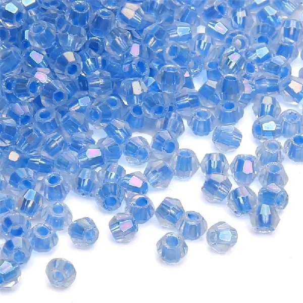 HJ12 Lake Blue-10g/pack, about 135 pieces, 4mm, aperture 1.2mm,chaincharmsupply.com