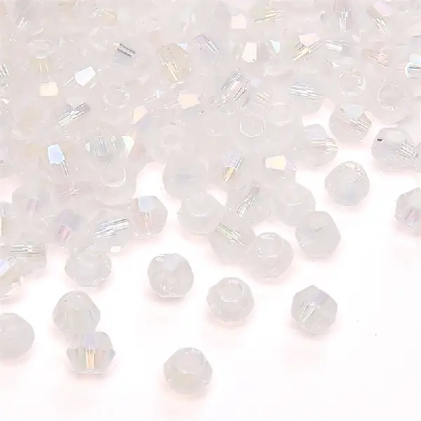 HJ01 transparent color-10g/pack, about 135 pieces, 4mm, aperture 1.2mm,chaincharmsupply.com