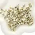 Acrylic English Letter Beads Square Flat Round Handmade Diy Jewelry - Letter K square antique gold 6x6mm hole diameter about 3mm-50 pieces/pack