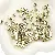 Acrylic English Letter Beads Square Flat Round Handmade Diy Jewelry - Letter O square antique gold 6x6mm hole diameter about 3mm-50 pieces/pack