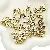 Acrylic English Letter Beads Square Flat Round Handmade Diy Jewelry - Letter W square antique gold 6x6mm hole diameter about 3mm-50 pieces/pack
