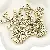 Acrylic English Letter Beads Square Flat Round Handmade Diy Jewelry - Letter Y square antique gold 6x6mm hole diameter about 3mm-50 pieces/pack