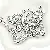 Acrylic English Letter Beads Square Flat Round Handmade Diy Jewelry - Letter E square antique silver 6x6mm hole diameter about 3mm-50 pieces/pack