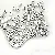 Acrylic English Letter Beads Square Flat Round Handmade Diy Jewelry - Letter H square antique silver 6x6mm hole diameter about 3mm-50 pieces/pack