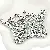 Acrylic English Letter Beads Square Flat Round Handmade Diy Jewelry - Letter M square antique silver 6x6mm hole diameter about 3mm-50 pieces/pack