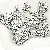 Acrylic English Letter Beads Square Flat Round Handmade Diy Jewelry - Letter W square antique silver 6x6mm hole diameter about 3mm-50 pieces/pack