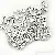 Acrylic English Letter Beads Square Flat Round Handmade Diy Jewelry - Letter Z square antique silver 6x6mm hole diameter about 3mm-50 pieces/pack