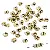Acrylic English Letter Beads Square Flat Round Handmade Diy Jewelry - Letter E round gold 4x7mm hole diameter about 1mm-50 pieces/pack