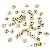 Acrylic English Letter Beads Square Flat Round Handmade Diy Jewelry - Letter I round gold 4x7mm hole diameter about 1mm-50 pieces/pack