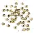 Acrylic English Letter Beads Square Flat Round Handmade Diy Jewelry - Letter N round gold 4x7mm hole diameter about 1mm-50 pieces/pack