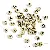 Acrylic English Letter Beads Square Flat Round Handmade Diy Jewelry - Letter R round gold 4x7mm hole diameter about 1mm-50 pieces/pack