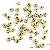 Acrylic English Letter Beads Square Flat Round Handmade Diy Jewelry - Letter V round gold 4x7mm hole diameter about 1mm-50 pieces/pack