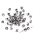 Acrylic English Letter Beads Square Flat Round Handmade Diy Jewelry - Letter M round silver 4x7mm hole diameter about 1mm-50 pieces/pack