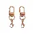 Colorful Alloy Painted Iron Ring Lobster Clasp Spring Buckle Handmade - Brown color - door buckle 31mm + single ring 8mm + lobster clasp 14mm, total length about 48mm, 5 pcs/pack