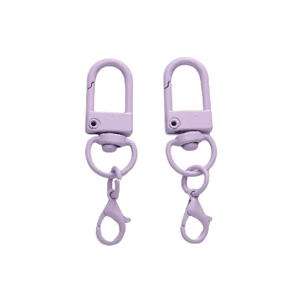 Purple-door buckle 31mm+single circle 8mm+lobster clasp 14mm, total length about 48mm, 1 piece/pack,chaincharmsupply.com