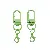 Colorful Alloy Painted Iron Ring Lobster Clasp Spring Buckle Handmade - Green - door buckle 31mm + single circle 8mm + lobster clasp 14mm, total length about 48mm, 5 pcs/pack