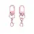 Colorful Alloy Painted Iron Ring Lobster Clasp Spring Buckle Handmade - Pink-door buckle 31mm+single circle 8mm+lobster clasp 14mm, total length about 48mm, 1 piece/pack
