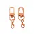 Colorful Alloy Painted Iron Ring Lobster Clasp Spring Buckle Handmade - Orange-door buckle 31mm+single circle 8mm+lobster clasp 14mm, total length about 48mm, 1 piece/pack