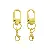 Colorful Alloy Painted Iron Ring Lobster Clasp Spring Buckle Handmade - Yellow-door buckle 31mm+single circle 8mm+lobster clasp 14mm, total length about 48mm, 1 piece/pack